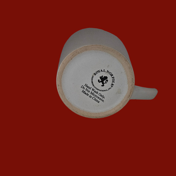 Set of 4 Royal Norfolk Gray Ceramic Mugs Gold Rim Hand Wash Only - Picture 6 of 6